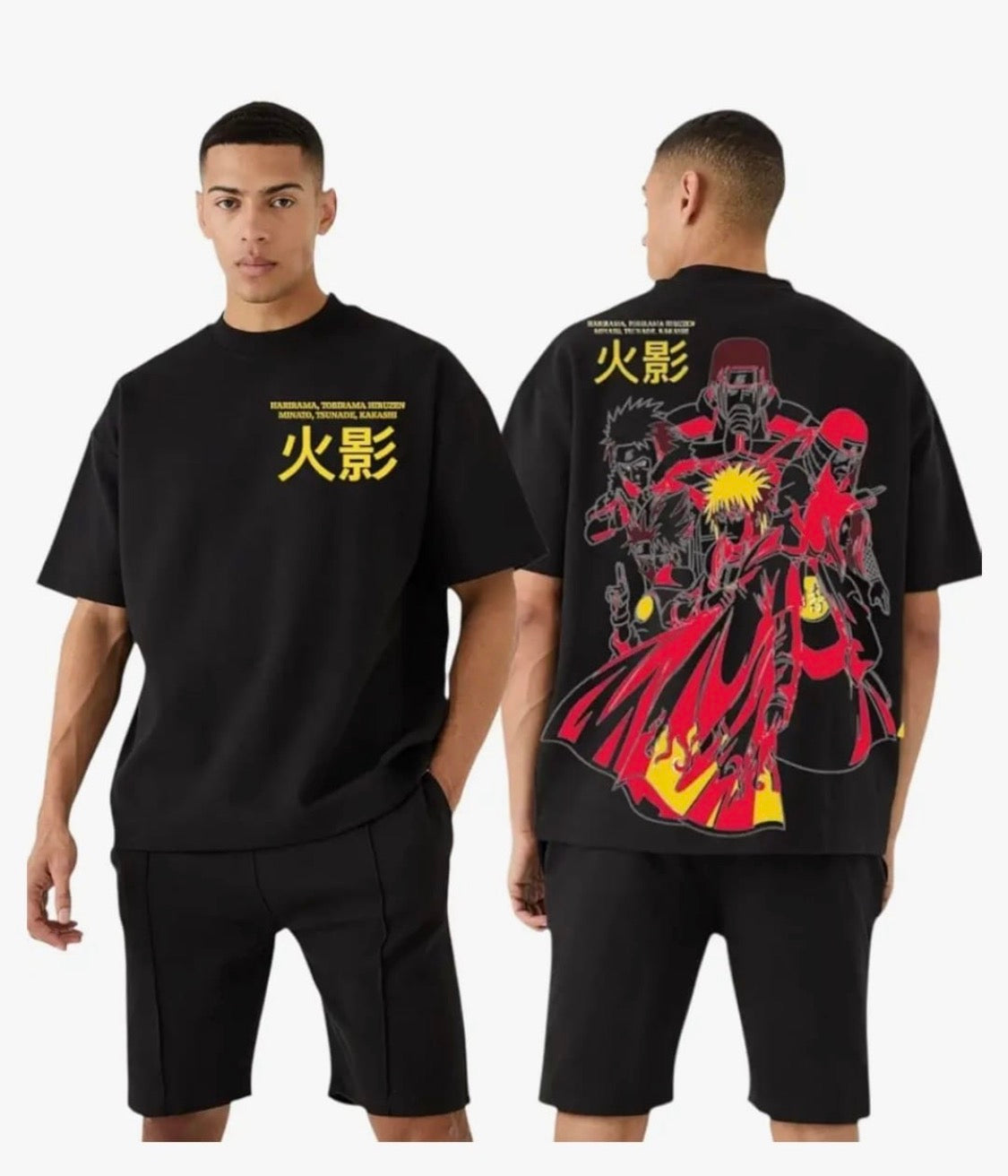 StreetWear Annime Style Kanji Flame