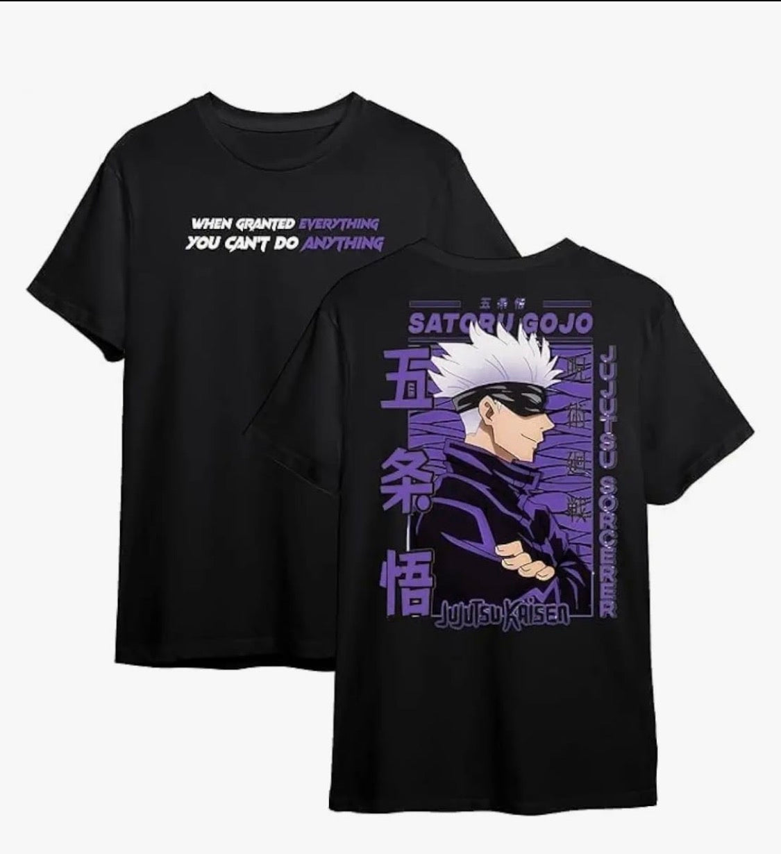 Gojo Satoru 'Mugen' Back Print Anime Shirt